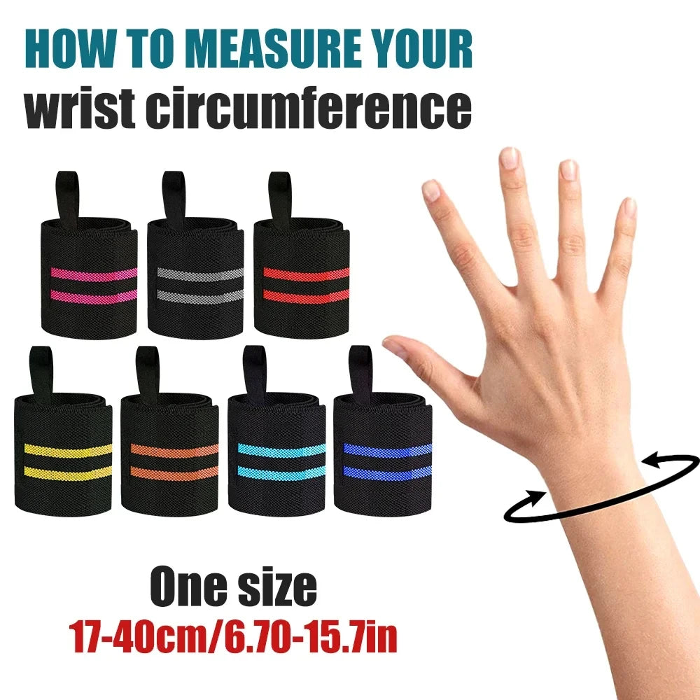 1Pair Adjustable Wrist Straps Men And Women Elastic Wristband Fixers Of Athletes Powerlifting Bandages Weightlifting Wristbands