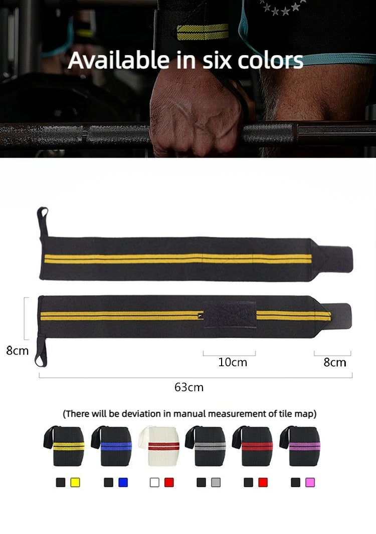 1Pair Adjustable Wrist Straps Men And Women Elastic Wristband Fixers Of Athletes Powerlifting Bandages Weightlifting Wristbands