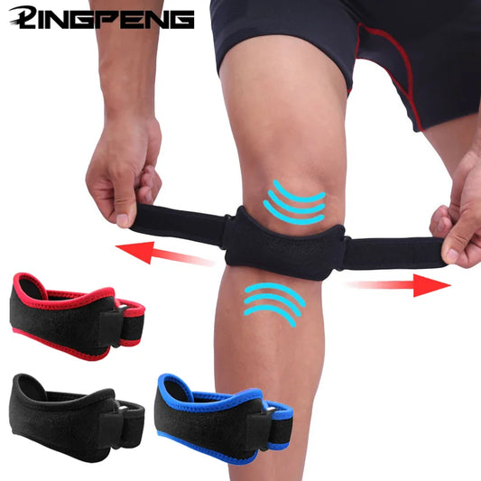 1PCS Adjustable Knee Pad Knee Pain Relief Patella Stabilizer Brace Support for Hiking Soccer Basketball Running Sport