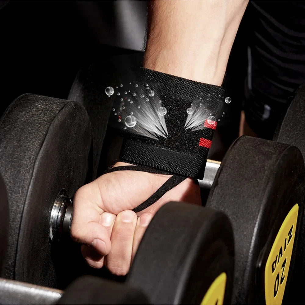 1Pair Adjustable Wrist Straps Men And Women Elastic Wristband Fixers Of Athletes Powerlifting Bandages Weightlifting Wristbands