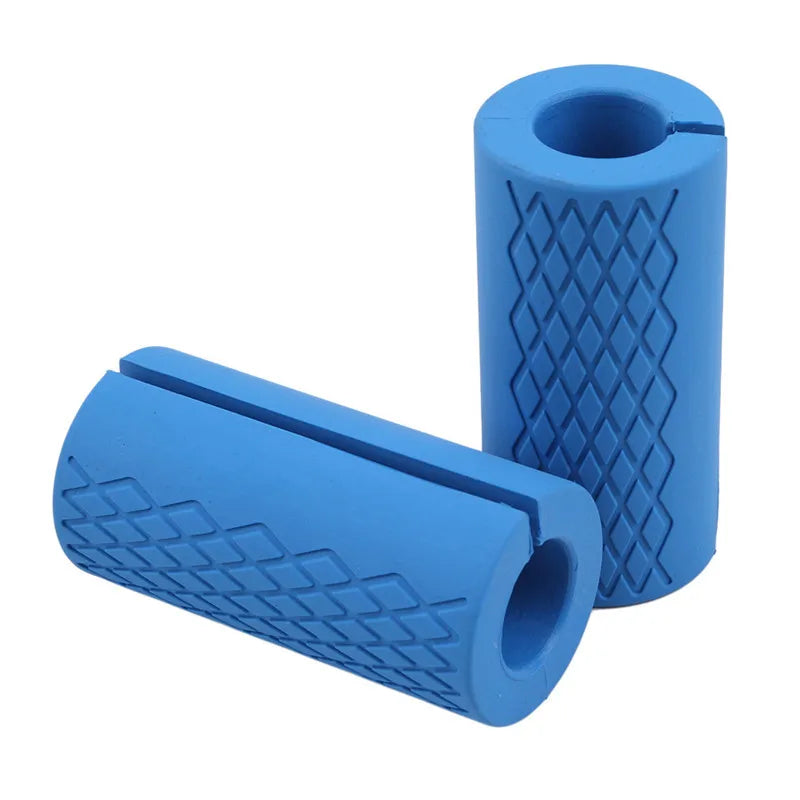 1 Pair Barbell Dumbbell Grips Thick Bar Handles Silicone Anti-slip Pad Thick Bar Handles Pull Up Weightlifting Fat Grip