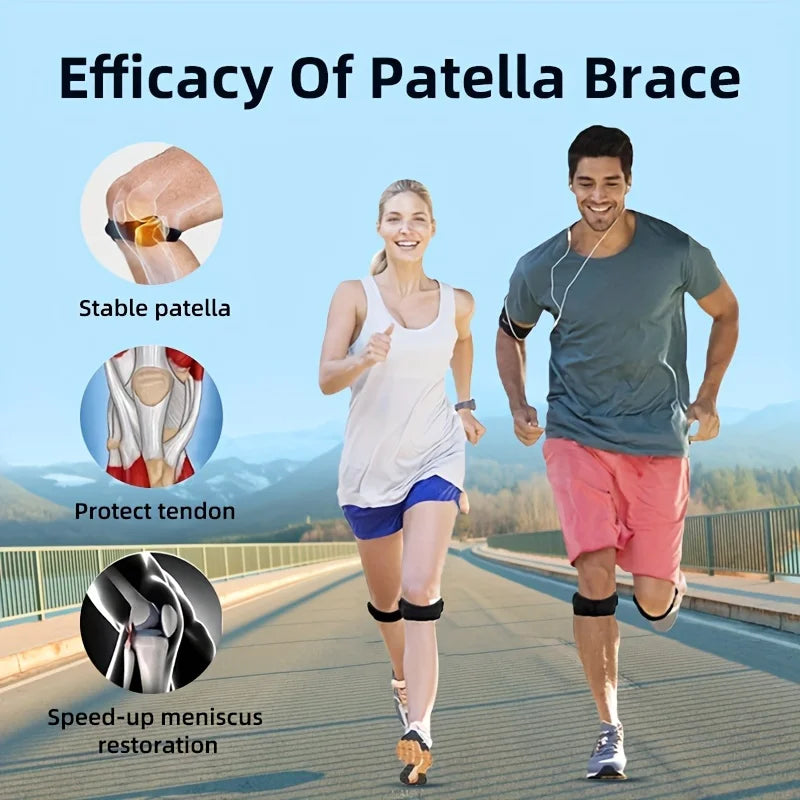 1PCS Adjustable Knee Pad Knee Pain Relief Patella Stabilizer Brace Support for Hiking Soccer Basketball Running Sport